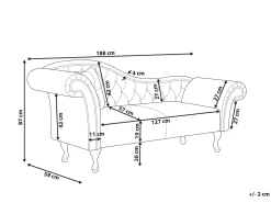 Chaise longue versione sinistra LATTES Scamosciato sintetico Marrone chiaro