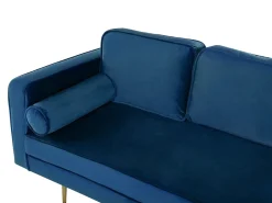 Chaise longue versione sinistra MIRAMAS Velluto Blu marino