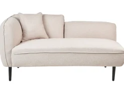 Chaise longue versione sinistra CHEVANNES Bouclé Beige chiaro
