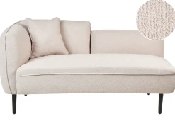 Chaise longue versione sinistra CHEVANNES Bouclé Beige chiaro