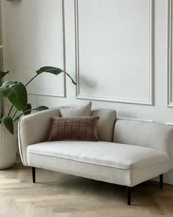 Chaise longue versione sinistra CHEVANNES Bouclé Beige chiaro