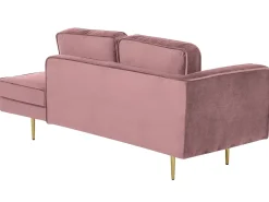 Chaise longue versione sinistra MIRAMAS Velluto Rosa