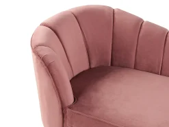 Chaise longue versione sinistra ALLIER Velluto Rosa