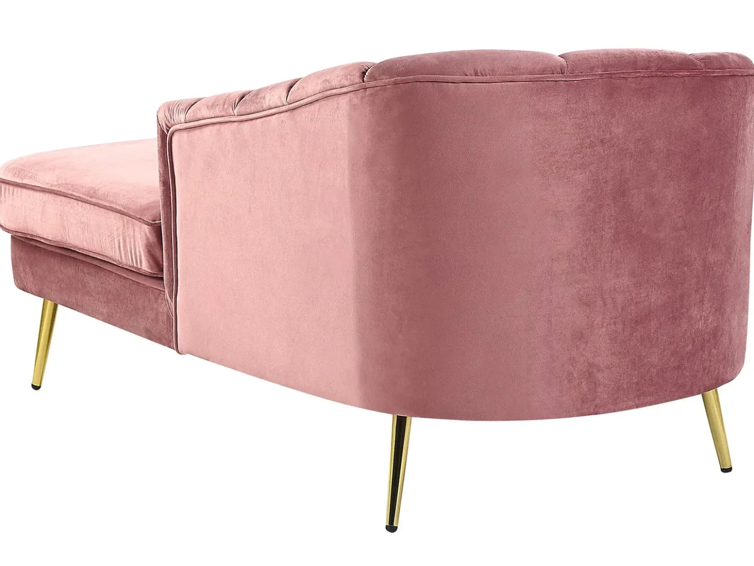Chaise longue versione sinistra ALLIER Velluto Rosa
