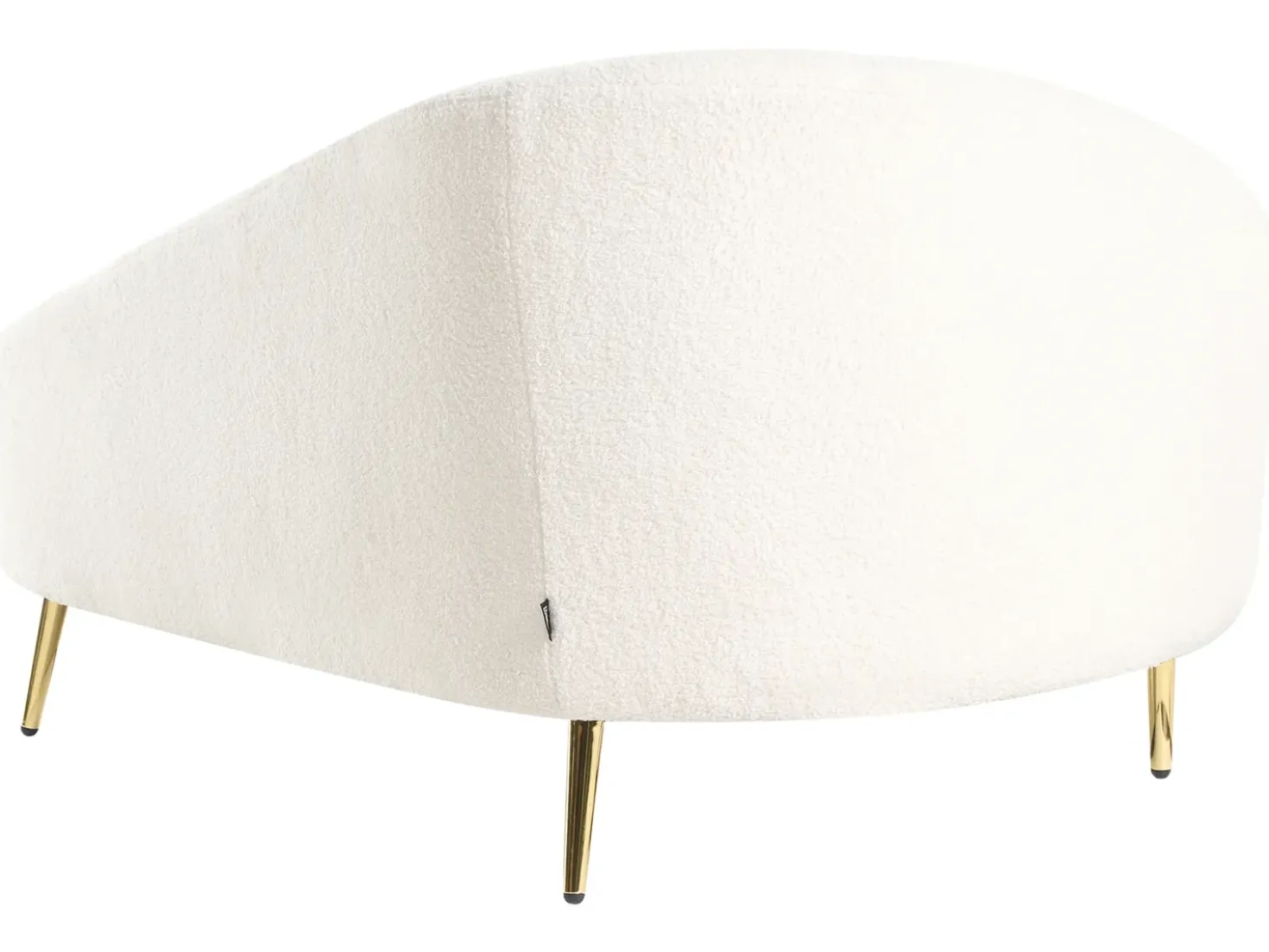 Chaise longue versione sinistra VALREAS Bouclé Bianco sporco