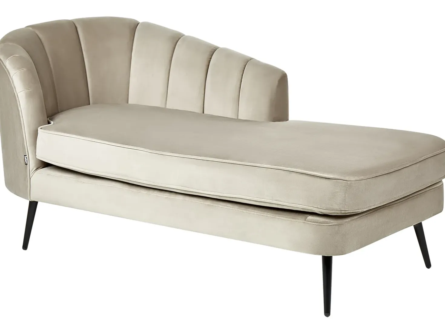 Chaise longue versione sinistra ALLIER Velluto Beige