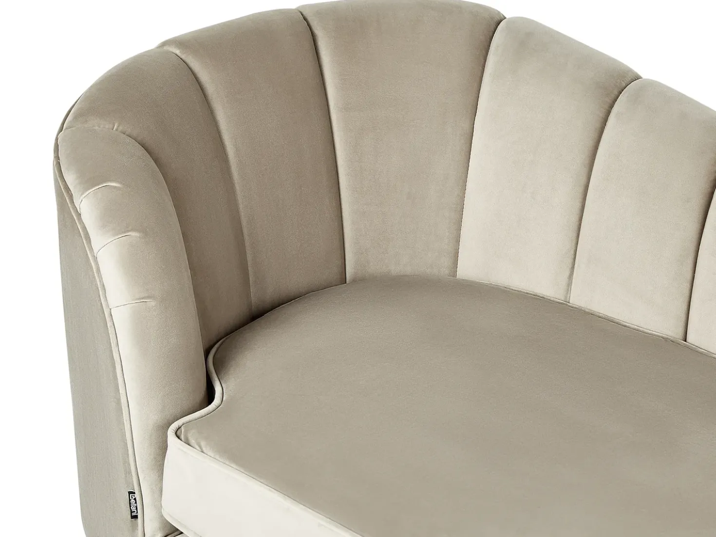 Chaise longue versione sinistra ALLIER Velluto Beige