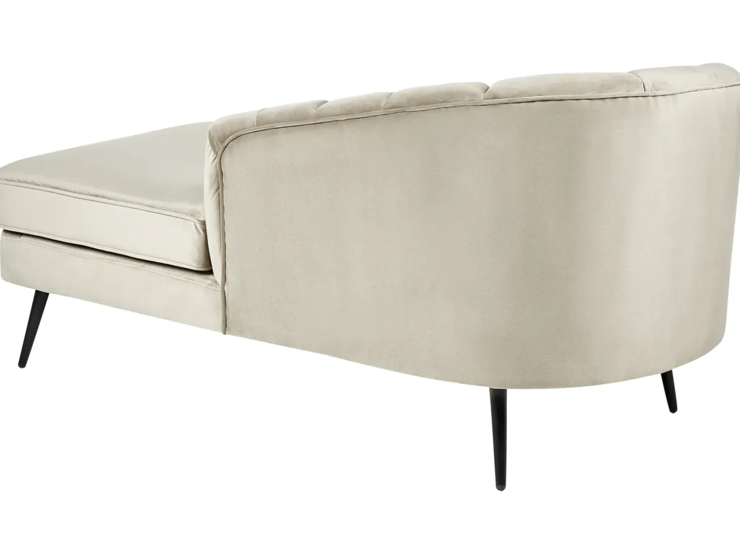 Chaise longue versione sinistra ALLIER Velluto Beige