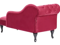 Chaise longue versione sinistra NIMES Velluto Bordeaux
