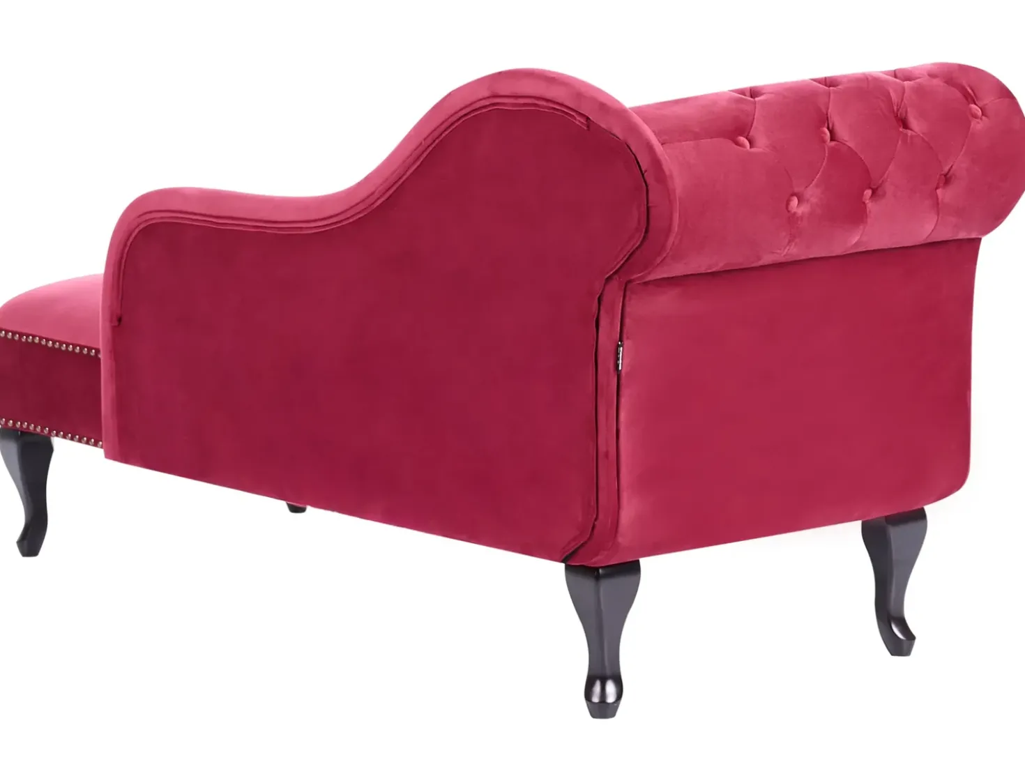 Chaise longue versione sinistra NIMES Velluto Bordeaux