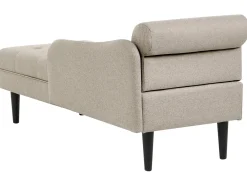 Chaise longue versione sinistra YVOIRE Tessuto Beige