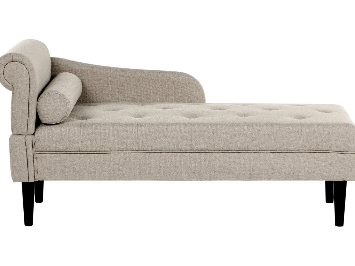 Chaise longue versione sinistra YVOIRE Tessuto Beige