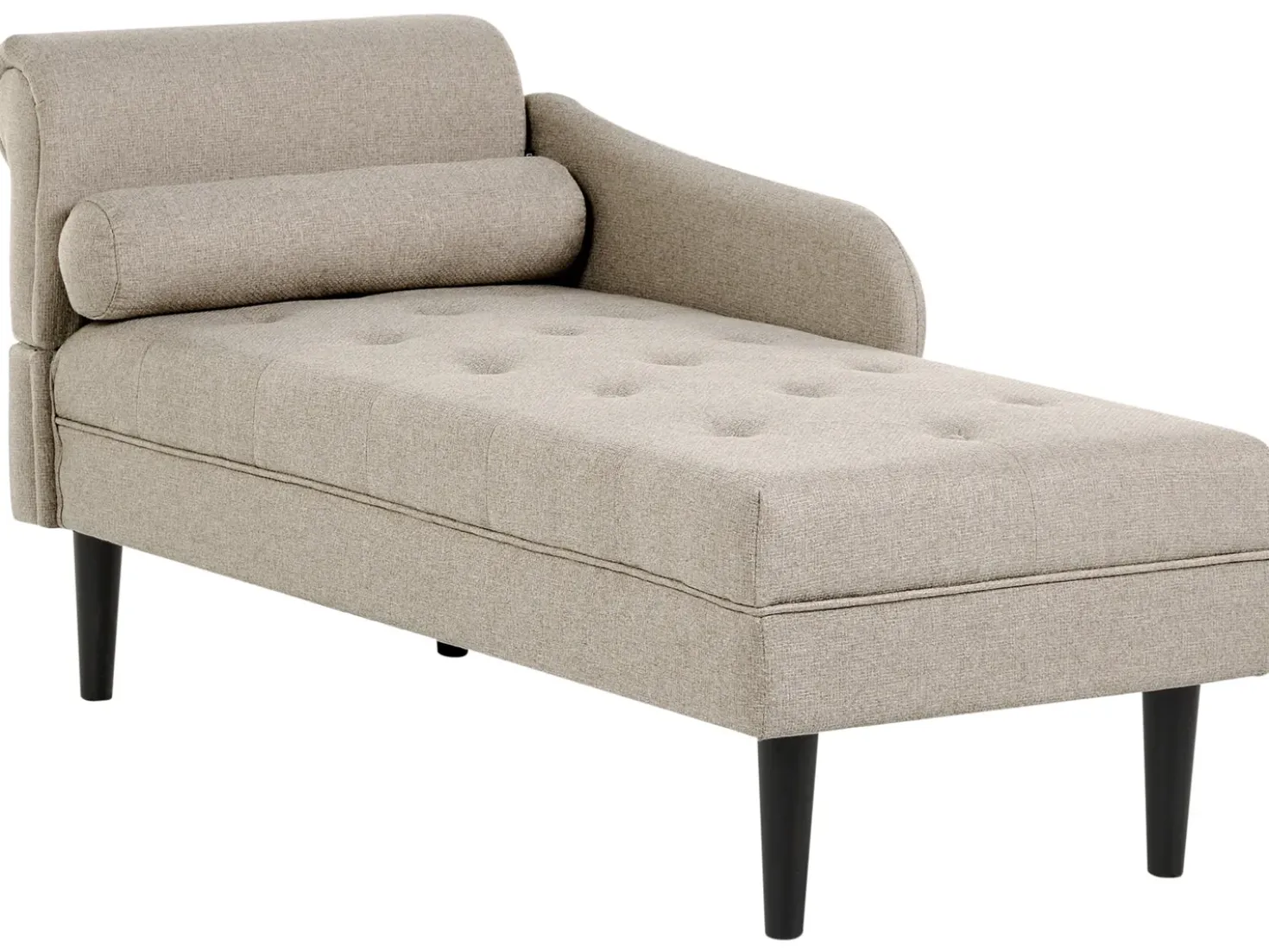 Chaise longue versione sinistra YVOIRE Tessuto Beige