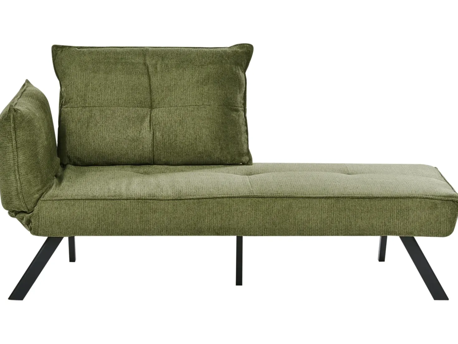 Chaise longue versione sinistra ROCAMADOUR Tessuto Verde