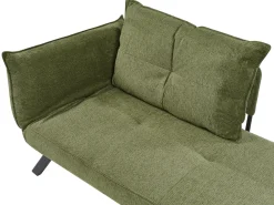 Chaise longue versione sinistra ROCAMADOUR Tessuto Verde