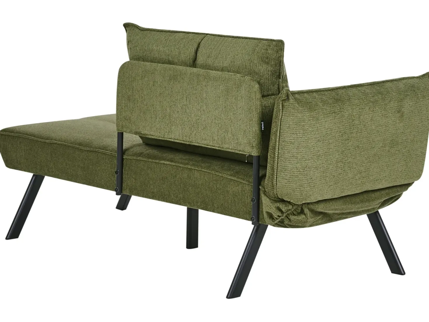 Chaise longue versione sinistra ROCAMADOUR Tessuto Verde