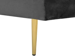 Chaise longue versione sinistra MIRAMAS Velluto Nero