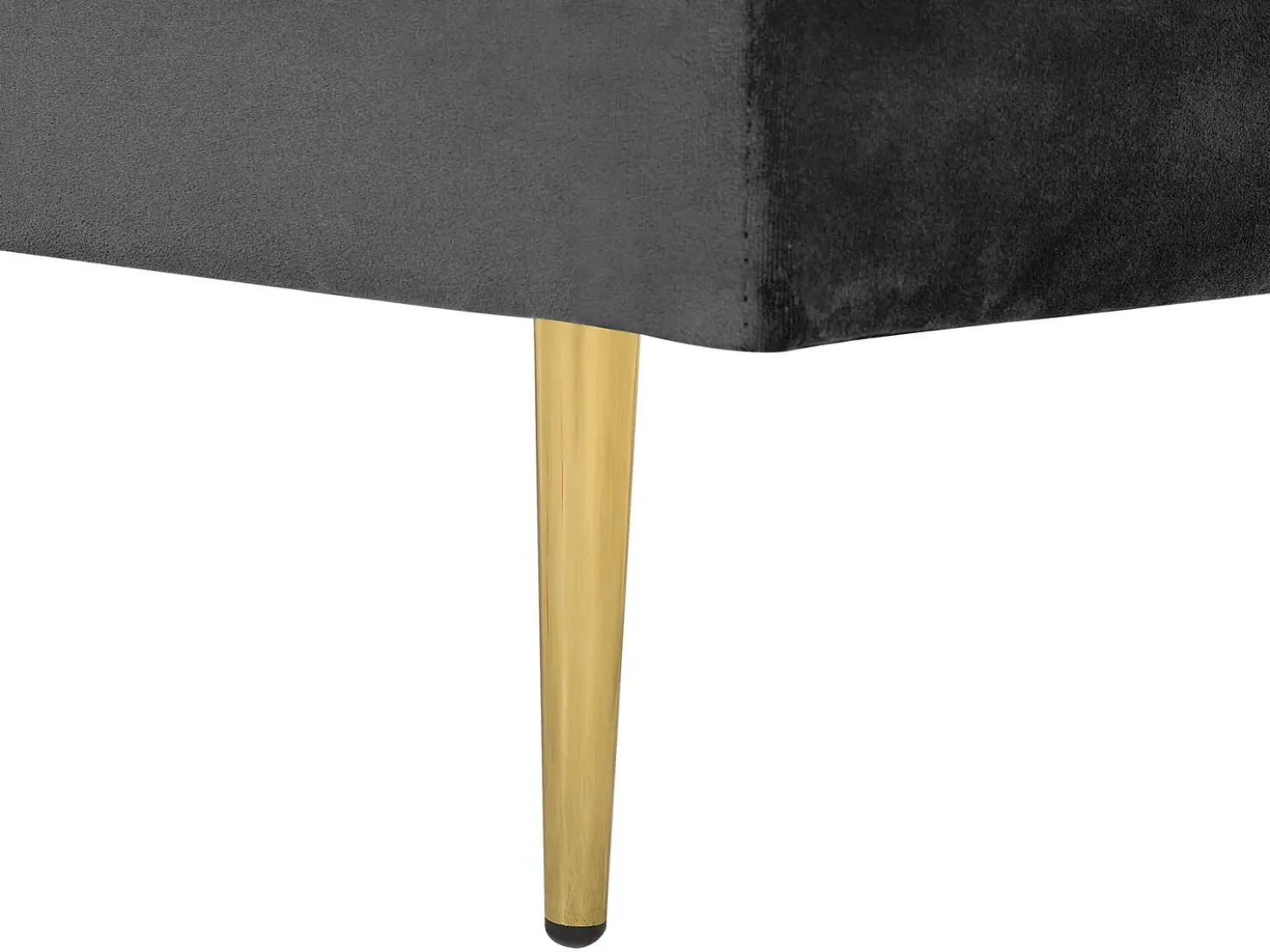 Chaise longue versione sinistra MIRAMAS Velluto Nero