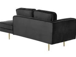Chaise longue versione sinistra MIRAMAS Velluto Nero
