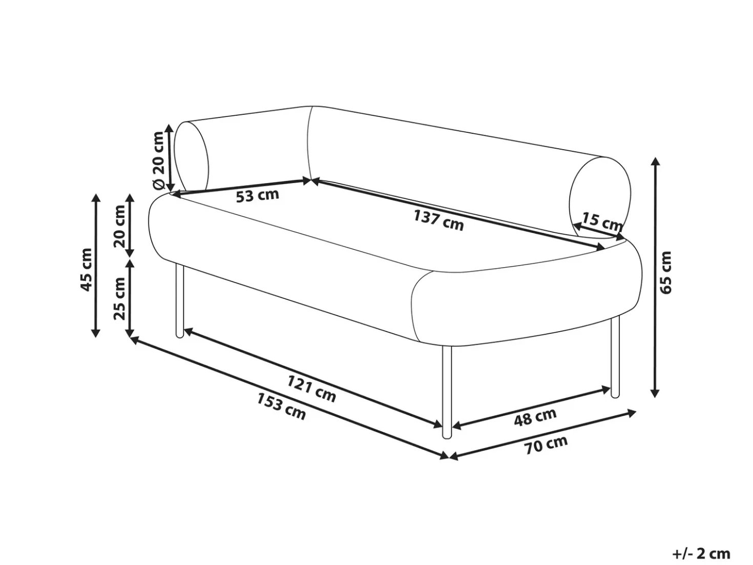 Chaise longue versione sinistra MIRMANDE Tessuto Tortora