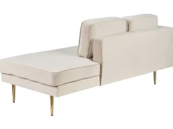 Chaise longue versione sinistra MIRAMAS Velluto Beige