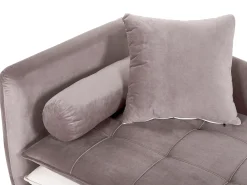 Chaise longue versione sinistra GONESSE Velluto Marrone chiaro