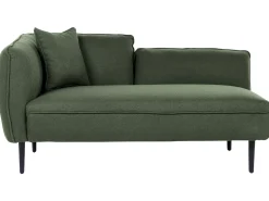 Chaise longue versione sinistra CHEVANNES Bouclé Verde scuro