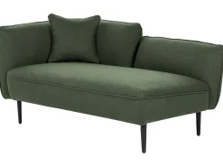Chaise longue versione sinistra CHEVANNES Bouclé Verde scuro