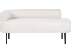 Chaise longue versione sinistra MIRMANDE Bouclé Bianco sporco