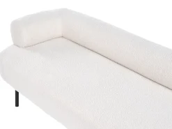 Chaise longue versione sinistra MIRMANDE Bouclé Bianco sporco