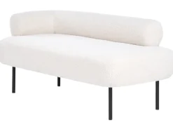 Chaise longue versione sinistra MIRMANDE Bouclé Bianco sporco
