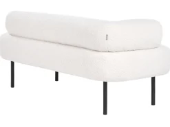 Chaise longue versione sinistra MIRMANDE Bouclé Bianco sporco