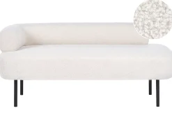 Chaise longue versione sinistra MIRMANDE Bouclé Bianco sporco