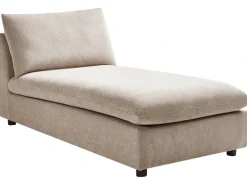 Chaise longue VIZILLE Tessuto Tortora