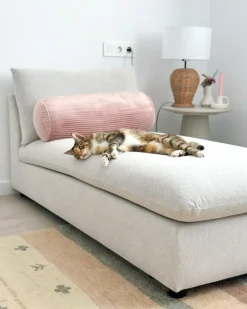Chaise longue VIZILLE Tessuto Bianco sporco