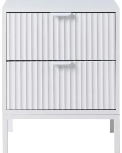 Comodino 2 cassetti ADELAIDE Bianco