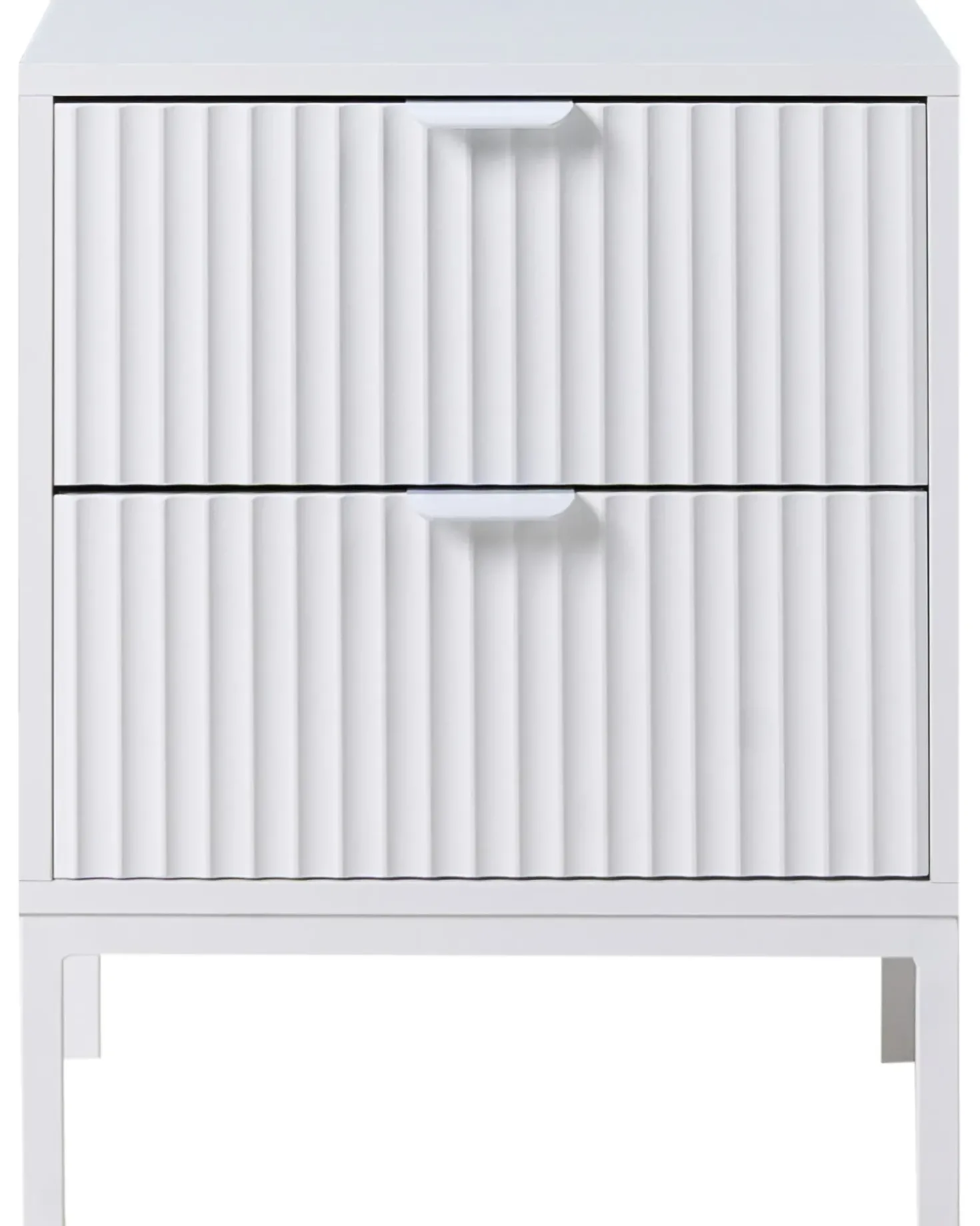 Comodino 2 cassetti ADELAIDE Bianco