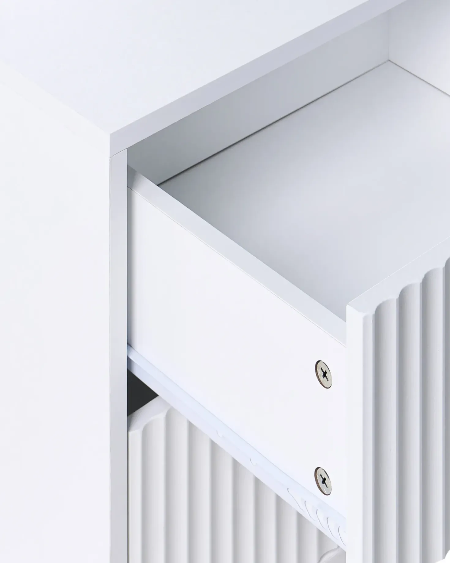 Comodino 2 cassetti ADELAIDE Bianco