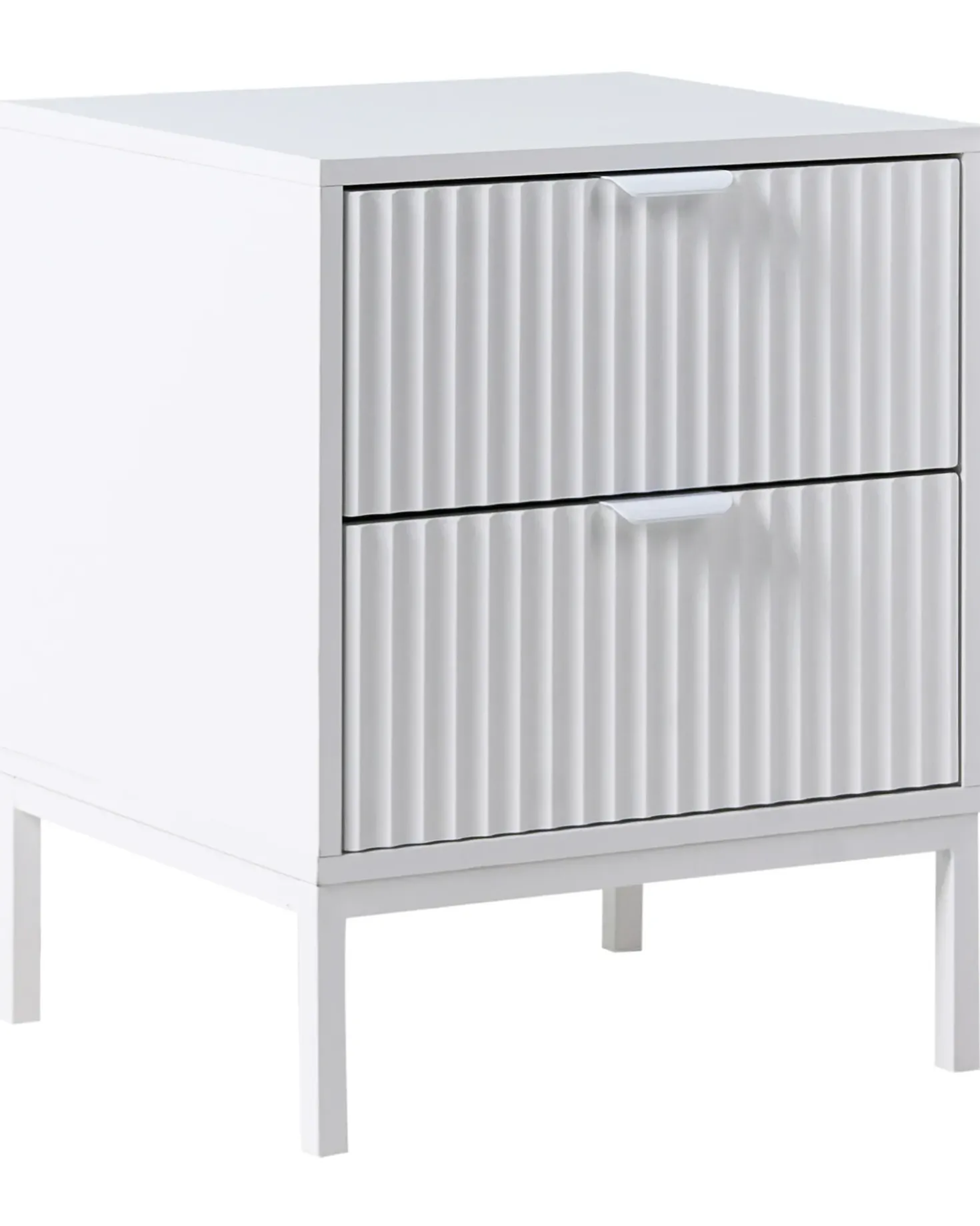 Comodino 2 cassetti ADELAIDE Bianco