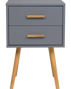 Comodino 2 cassetti ALABAMA Grigio