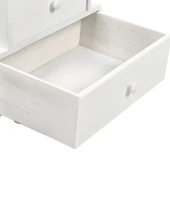 Comodino 2 cassetti BANKS Bianco