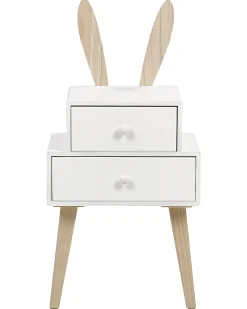 Comodino 2 cassetti BANKS Bianco