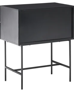 Comodino 2 cassetti COVENTRY Nero/Oro