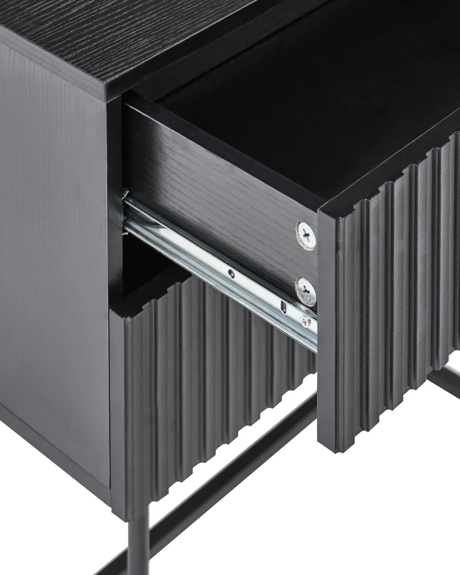 Comodino 2 cassetti COVENTRY Nero/Oro