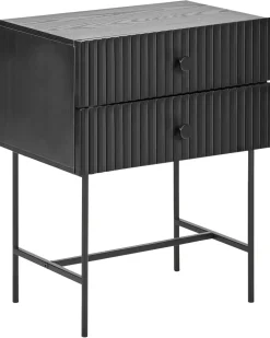 Comodino 2 cassetti COVENTRY Nero