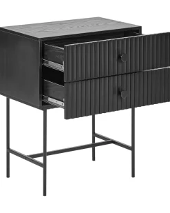 Comodino 2 cassetti COVENTRY Nero