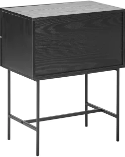 Comodino 2 cassetti COVENTRY Nero