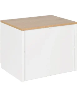 Comodino 2 cassetti EDISON Bianco