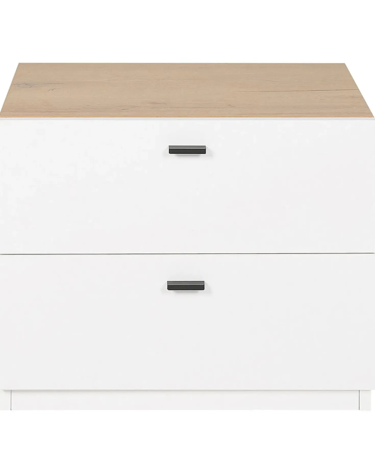Comodino 2 cassetti EDISON Bianco