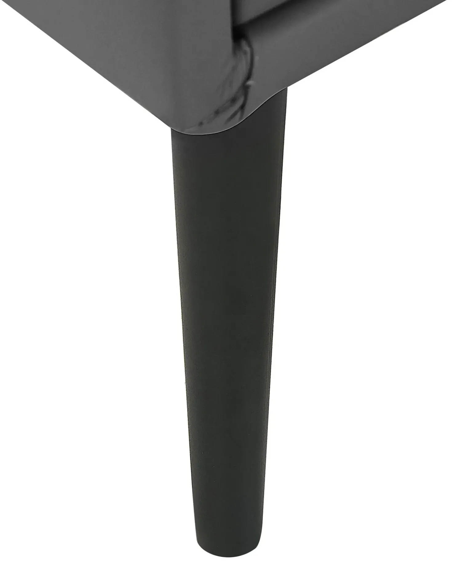 Comodino 2 cassetti ESSONNE Pelle sintetica Grigio
